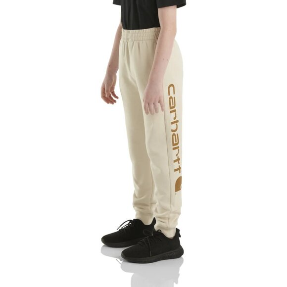 Carhartt Other - Carhartt Boys Youth Kids Logo Fleece Sweatpants Joggers in Malt Size Medium NWT